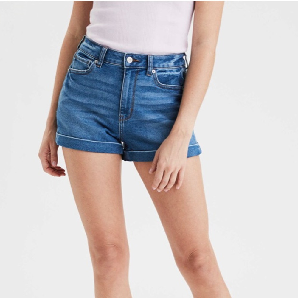 American Eagle Stretch Denim Mom Shorts